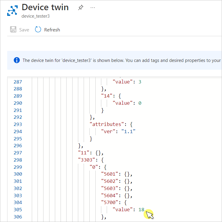 Device Twin reported property - read Device twin reported property - read