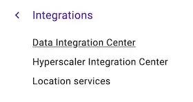 Data Integration Center Data integration center