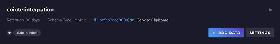 Copy bucketID Copy bucketID