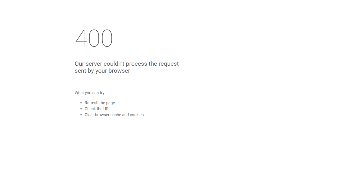 Error pages