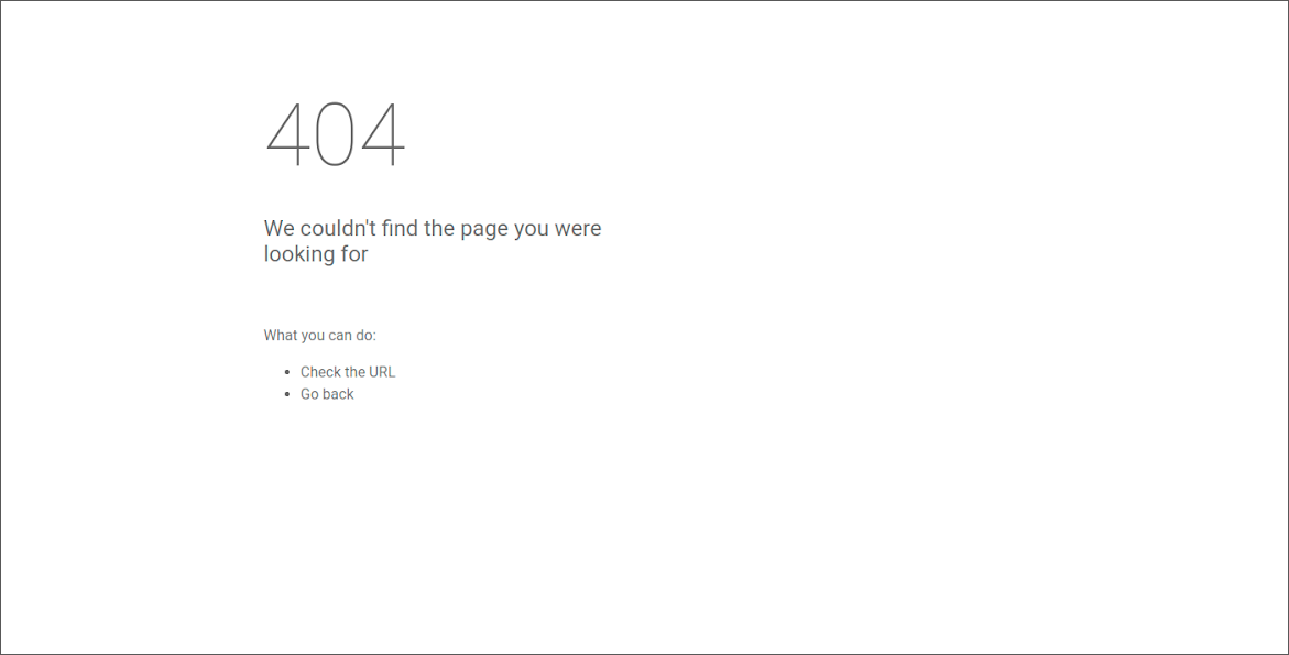 Error pages