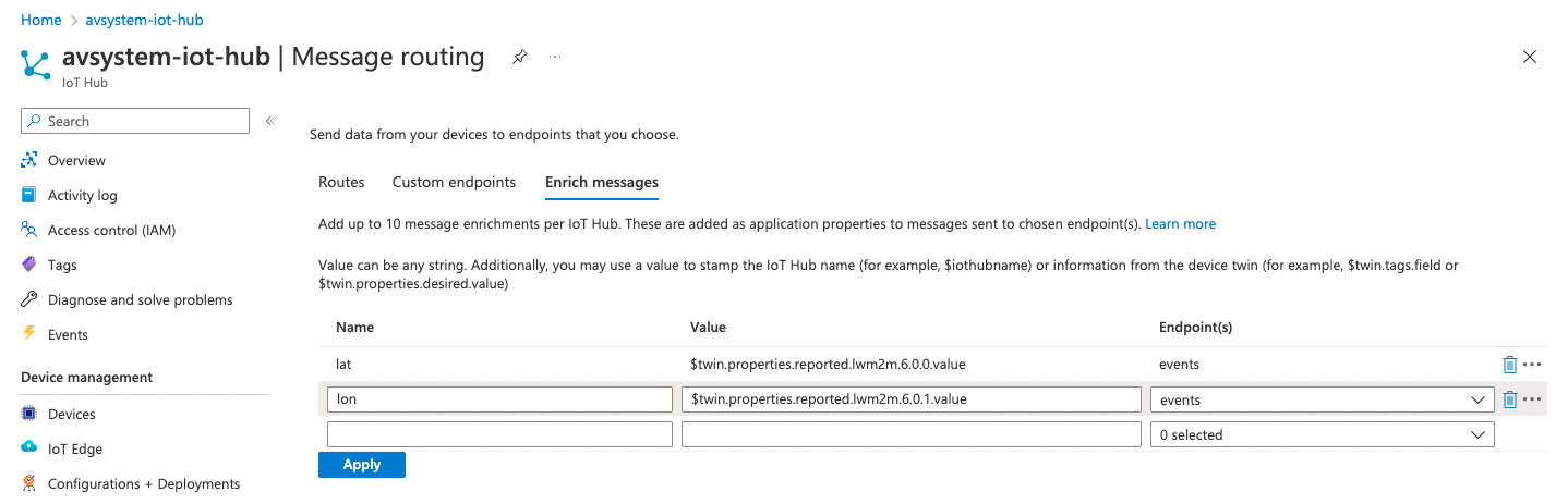 azure enrich message