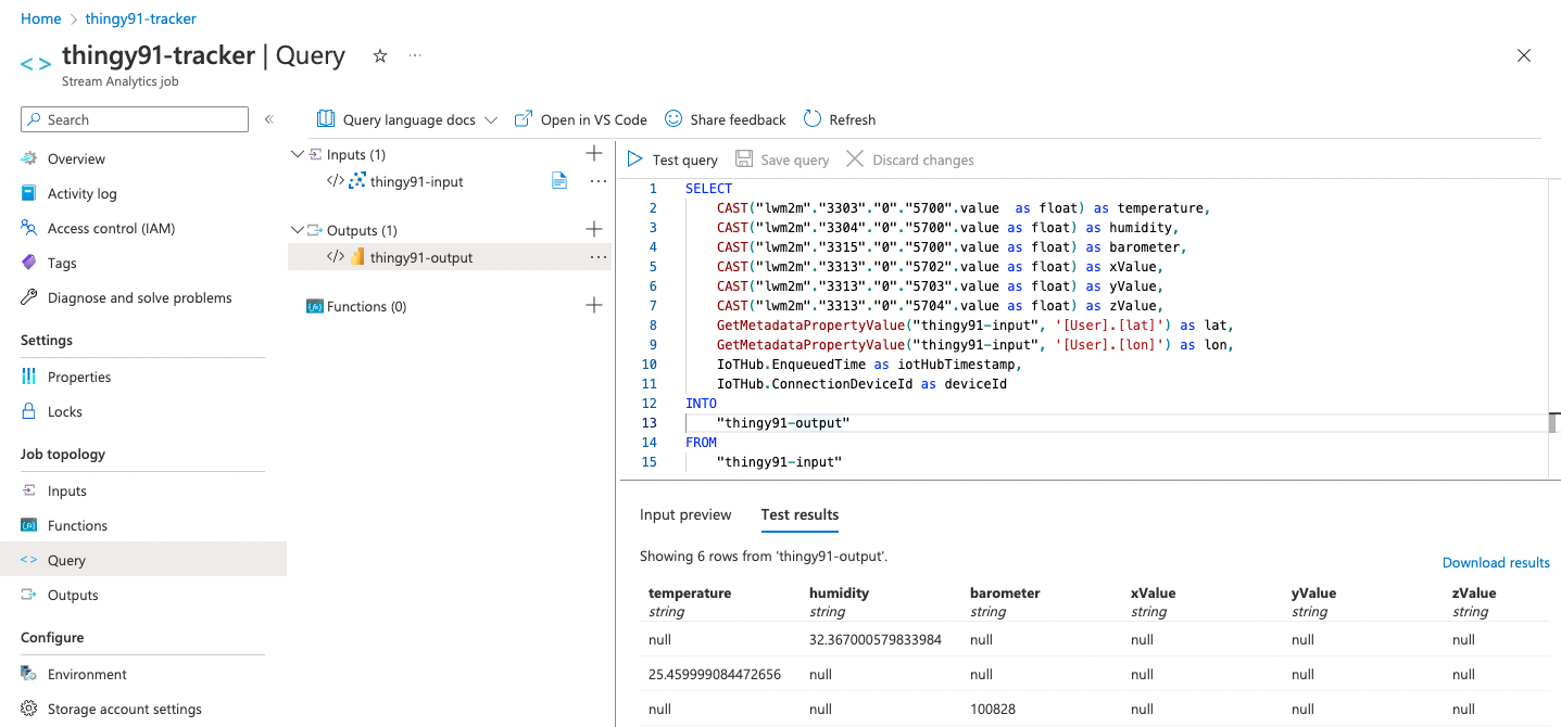 Stream Analytics Test