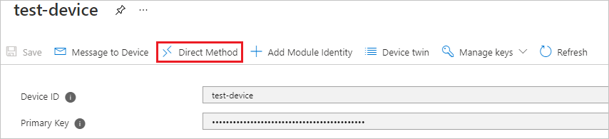 Invoking a FOTA direct method