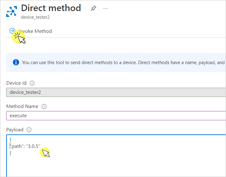 Direct method in Azure IoT Hub