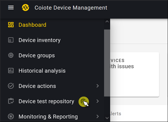 Device test repository
