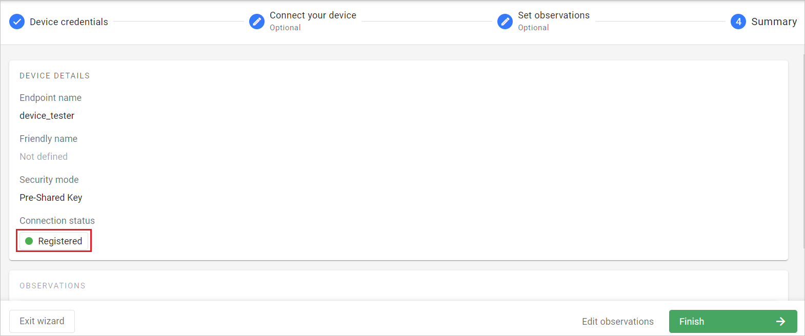 Connection status indicator